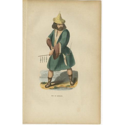Mid 19th Century Arctic Peoples & Northern Tribes Costume, 1852, Print, Set of 9 For Sale - Image 5 of 12