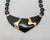 Vintage Signed Napier Goldtone & Black Resin "Puzzle" Necklace For Sale - Image 9 of 9