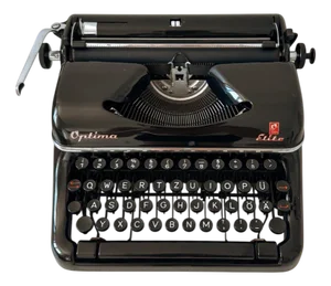 Vintage Optima Elite Black Typewriter, 1950s
