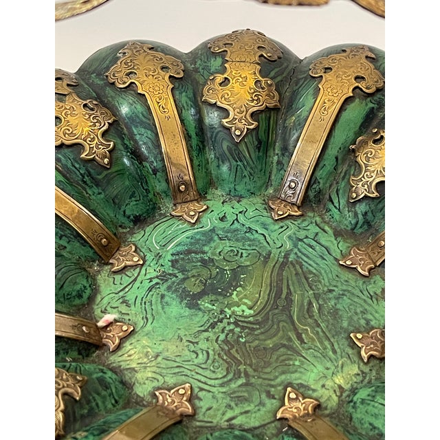Just in, this wonderful example of British Victorian Faux Malachite Papier Mache Handled Card Tray c1860 Probably by the...