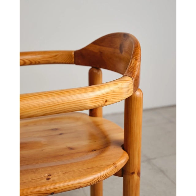 Brutalist Pine Dining Set with Extendable Dining Table and Armchairs by Rainer Daumiller for Hirtshals Savværk, Denmark, 1970s, Set of 7 For Sale - Image 16 of 18