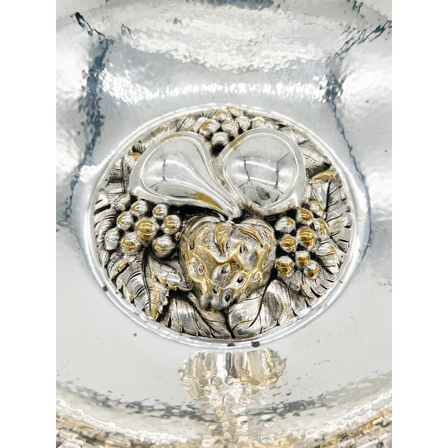 Vintage Trompe l'Oeil Portuguese Silverplate Fruit Motif Bowl – Hollywood Regency / European Traditional For Sale In Houston - Image 6 of 11