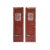 Pair Vintage Chinese Red Black Fujian Style Carving Wood Wall Door Panels For Sale - Image 10 of 11