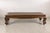 Antique Chinese Elm Opium Bed Coffee Table with Woven Rattan Top and Scroll Legs For Sale - Image 11 of 18