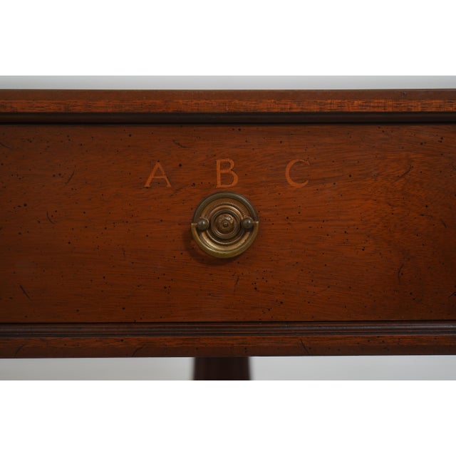Brown Biggs Thomas Jefferson Monticello Mahogany Rent Table For Sale - Image 8 of 18