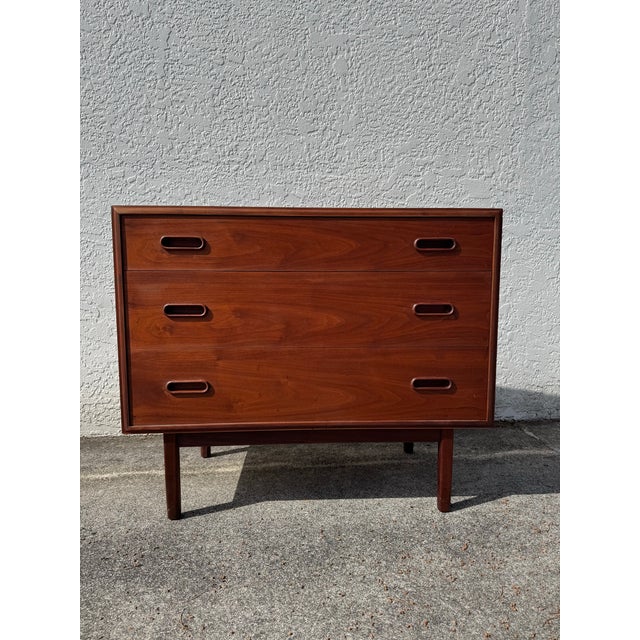 1960s Jack Cartwright for Founders Mid Century Modern Danish Style 3 Drawer Chest of Drawers, Attributed For Sale - Image 10 of 11