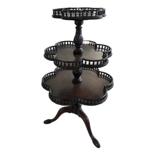 Early 19th Century Georgian-Style Mahogany 3-Tiered Dumbwaiter For Sale
