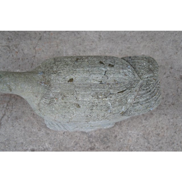 White 1930s Italian Carved Stone Bird Garden Sculpture Statue For Sale - Image 8 of 12