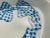 Ceramic Vintage Blue Gingham by Howard Kaplan Philippe Deshoulieres Edition Lourioux Oval Porcelaine Baking/Serving Dish For Sale - Image 7 of 8