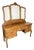 Vintage French Louis Style Oak Dressing Table with Mirror For Sale