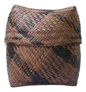 Vintage Mid-Century Rattan Potpourri Baskets - a Pair