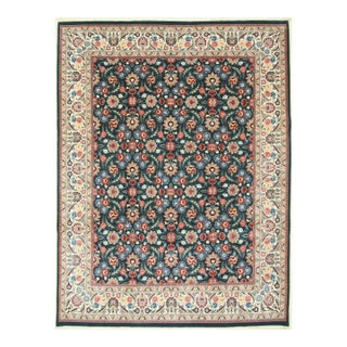 Jasmine Opulent Multicolor Hand-Knotted Wool Rug Carpet, Floral Allover Design For Sale