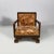 Italian Art Deco armchairs in red yellow fabric, velvet and wood, 1930s Pair of armchairs in fabric, velvet and wood. The...