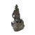 Rustic Distressed Marks Bronze Color Metal Zambala Fortune Deity Statue For Sale - Image 3 of 8