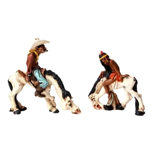 1970s Universal Statuary American West Statues Pair