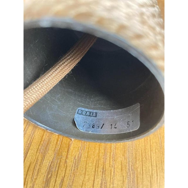 Vintage German Crackle Glass Pendant Lamp from Doria, 1960s For Sale - Image 14 of 15