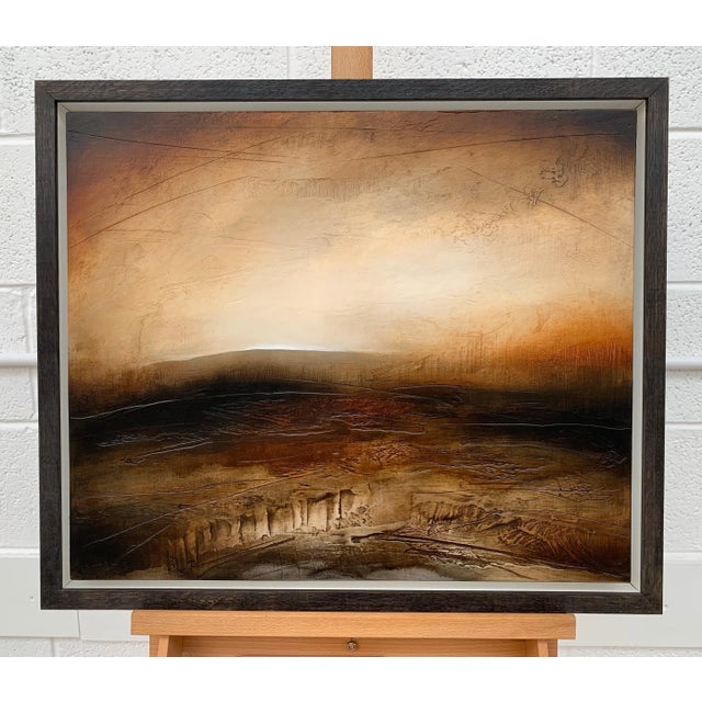 Stone Paul Denham, Atmospheric Abstract Landscape Painting of British Moorland with Earthy Tones, 2011 For Sale - Image 7 of 7