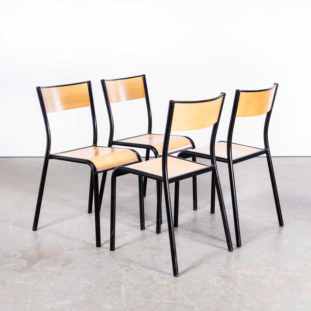 French Model 510 Stacking School Dining Chair from Mullca, 1950s For Sale - Image 9 of 18