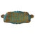 Florentine Neo-Rococo Gilt and Turquoise Tray with Harlequin Pattern, Italy, 1950s For Sale - Image 18 of 18