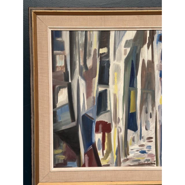 Kurt Persson, Abstract Alley, 1960s, Oil Painting on Canvas, Framed For Sale - Image 17 of 18