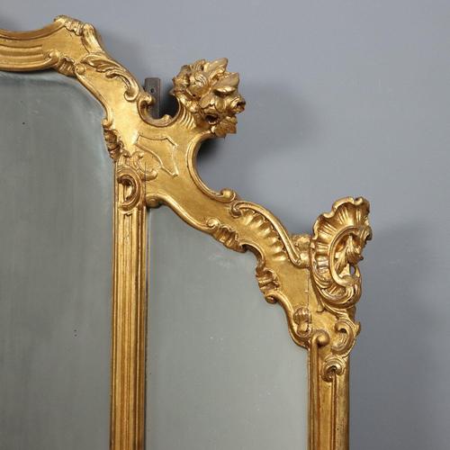 Carved and Gilded Wooden Mirror For Sale - Image 5 of 13