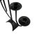 Vintage West German Five-Arm Black Metal Candelabra For Sale - Image 4 of 5
