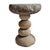 Outdoor Vintage Stacked River Rock Stool Side Table For Sale - Image 4 of 8