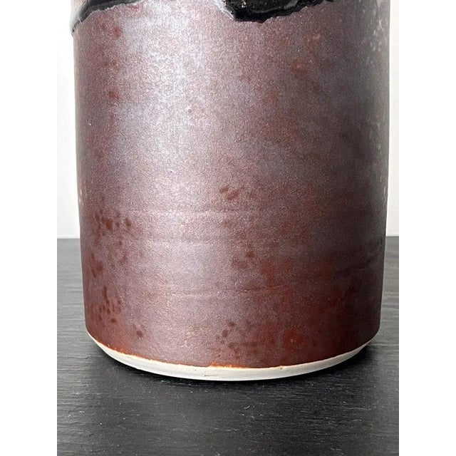1960s Early Ceramic Vase with Glaze by Brother Thomas Bezanson For Sale - Image 12 of 12