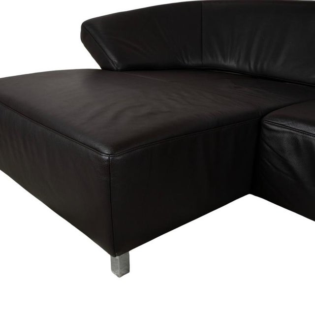 Black Butterfly Leather Corner Sofa in Black with Manual Function by Ewald Schillig For Sale - Image 8 of 18