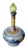 Small vintage Italian Murano blown glass "Genie" bottle with stopper. Glass is spun and blown with multiple colors in a...