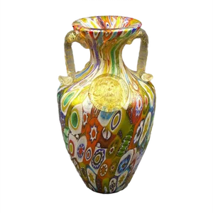 Murano Glass MIllefiori Vase by Gambaro & Poggi, Italy