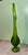 Mid Century Viking Style Swung Glass Vase Chartreuse to Emerald Green Pedestal Art Glass 13.5” For Sale In Dallas - Image 6 of 6