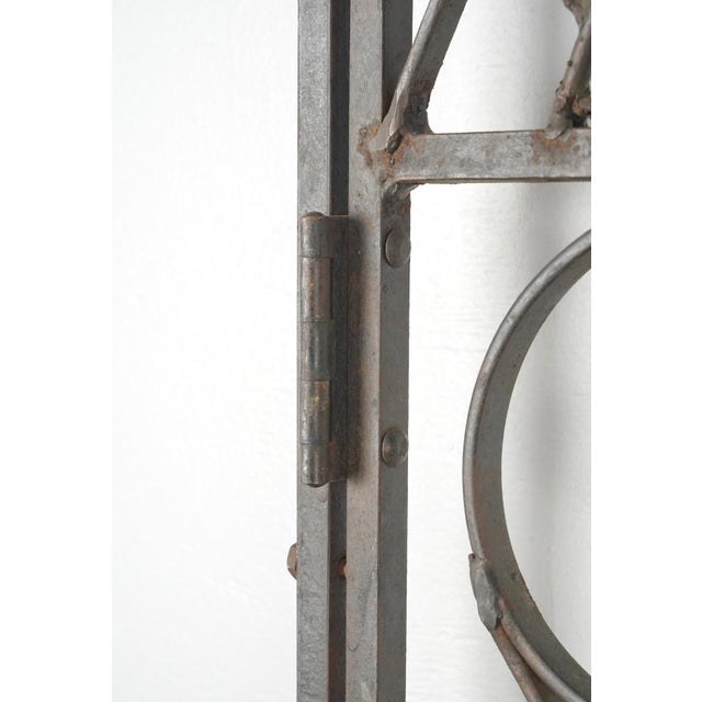 Vintage Entryway Wrought Iron Double Garden Gates For Sale - Image 6 of 9