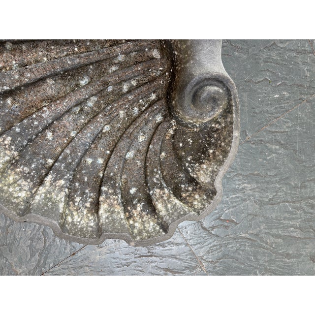 Victorian Vintage Cast Aluminum Garden Ornament Bird Bath For Sale - Image 3 of 9