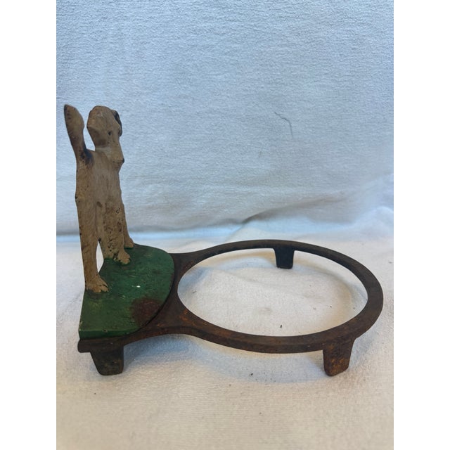 Art Deco 1930s Cast Iron Adorable JRT Small Dog Feeder For Sale - Image 3 of 9