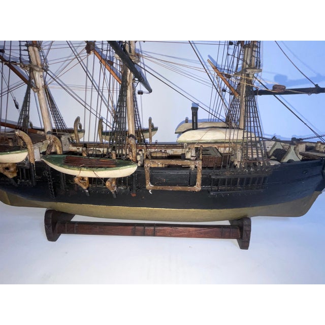Ship Model of the Whaleship Wanderer For Sale - Image 9 of 12