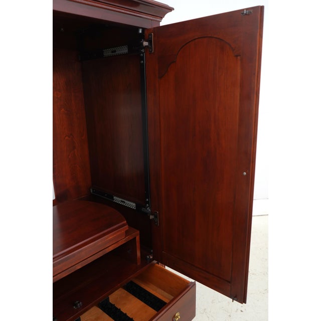 Wood Ethan Allen Georgian Court Cherry Tv Entertainment Cabinet For Sale - Image 7 of 18
