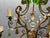 Italian 5-Light Tole Chandelier with Green and Amber Murano Glass Drops, 1950s For Sale - Image 3 of 16
