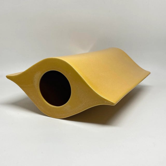 Vintage Amber Yellow Mikasa La Ronde Moselle Vase For Sale - Image 10 of 13