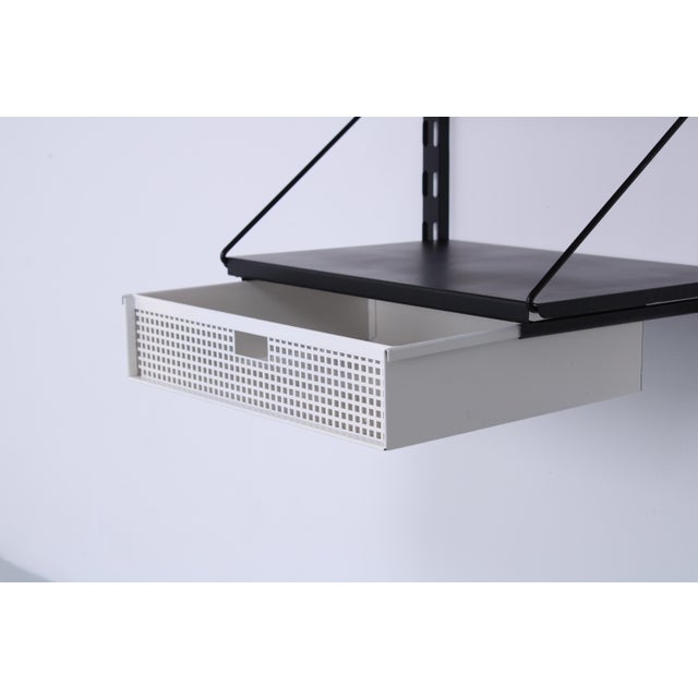 Mid-Century Modern Modular Colored Metal Wall System by Tjerk Reijenga for Pilastro, 1950s, Set of 10 For Sale - Image 3 of 15