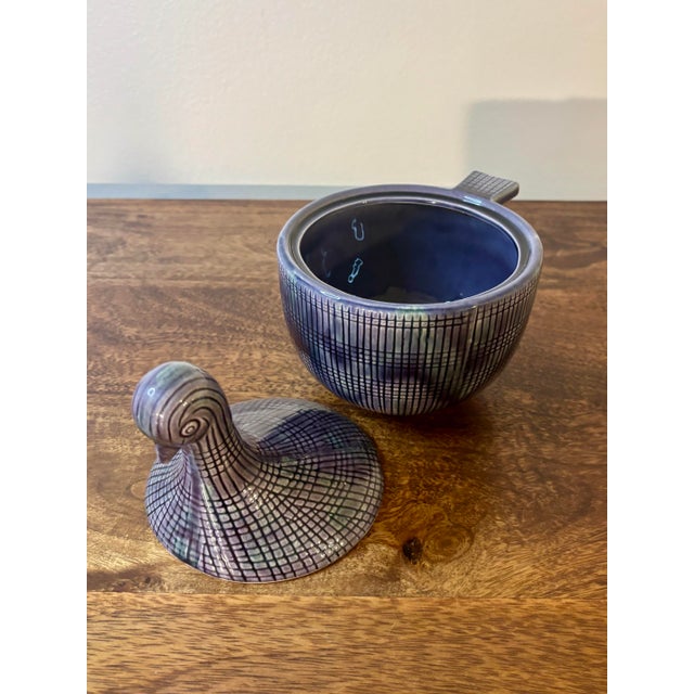 Aldo Londi Vintage Ceramic Bird Lidded Vessel in the Manner of Aldo Londi for Bitossi For Sale - Image 4 of 8