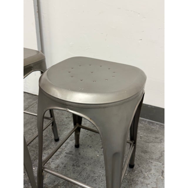 Restoration Hardware Remy Backless Counter Stools, Set of Three For Sale - Image 9 of 12