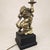 Neoclassical 20th Century Brass-Tone Lion Table Lamp, Neoclassical Black Shade, 28.5 Inch For Sale - Image 3 of 18