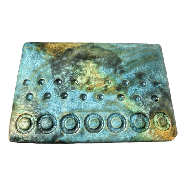 Early 20th Century Alvino Bagni Sea Garden Pottery Lidded Box For Sale