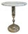 Vintage French Style Marble Top Brass Filigree Base Cocktail Table For Sale