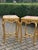 1980 French Artisan Louis XVI Gold Beech Pink Marble Tables-Pair For Sale - Image 11 of 18