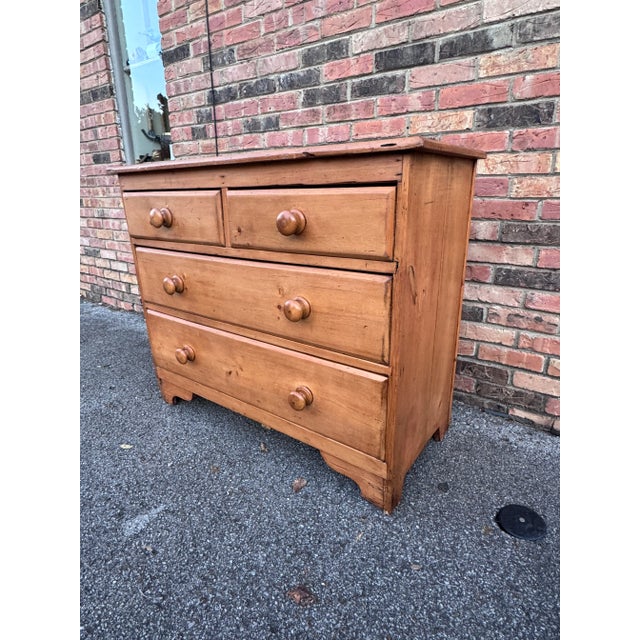 This is a lovely antique pine chest! This piece dates to the 19th century and has lovely patina. The wood has a warm glow,...