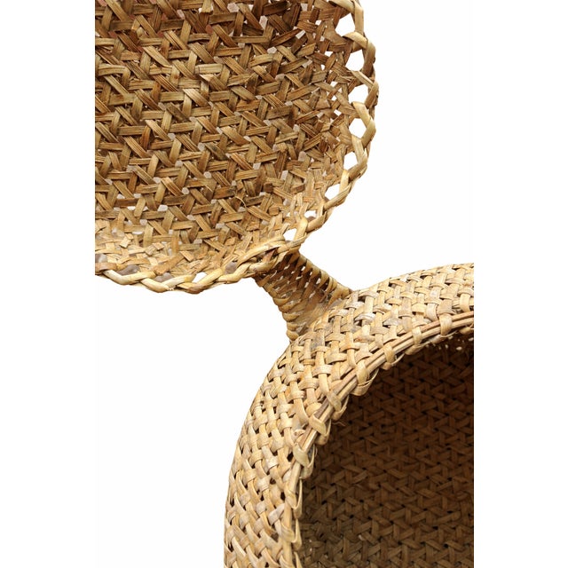 Vintage Post Modern Handwoven Rattan Storage Basket With Domed Lid For Sale In San Diego - Image 6 of 6