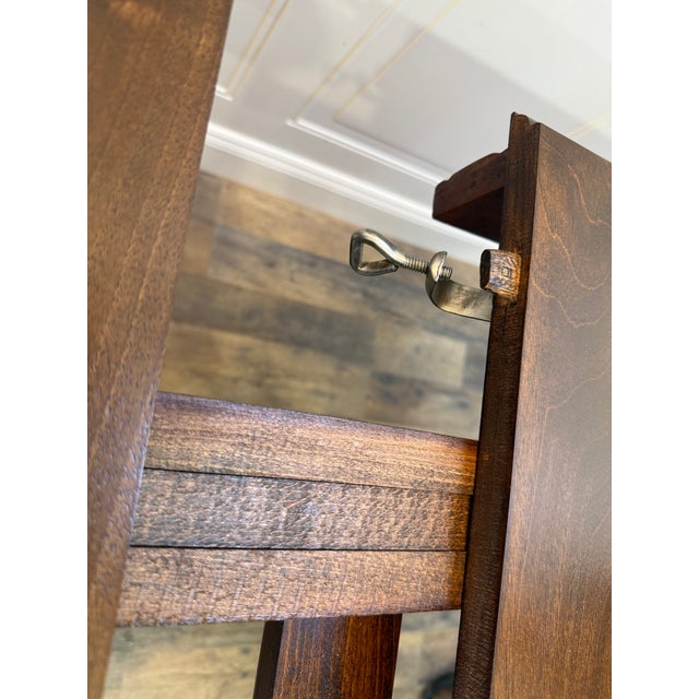 French Art Deco Solid Walnut Dining Table, Circa 1930's For Sale - Image 11 of 17