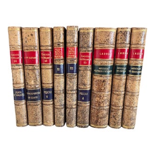 Spanish Books in Fine Bindings - 9 Volumes For Sale